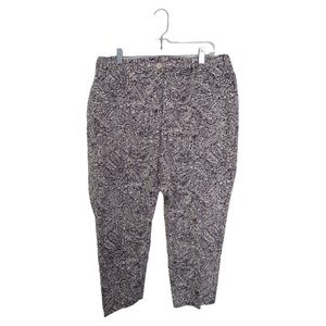 Talbots paisley plus size pants size 14W